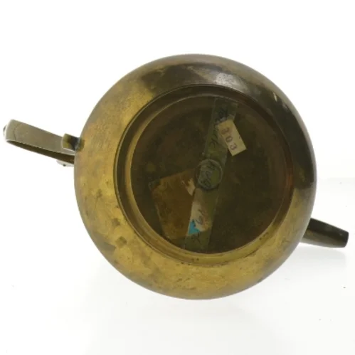 Traditionel arabisk kaffekande i messing (str. 34,5 cm)