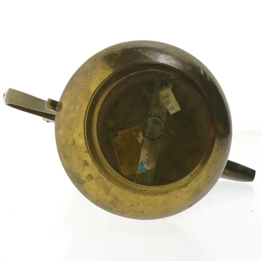 Traditionel arabisk kaffekande i messing (str. 34,5 cm)