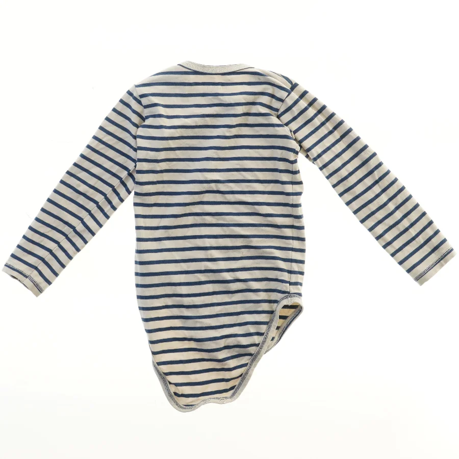 Langærmet stribet bodystocking fra Hust (str. 92)