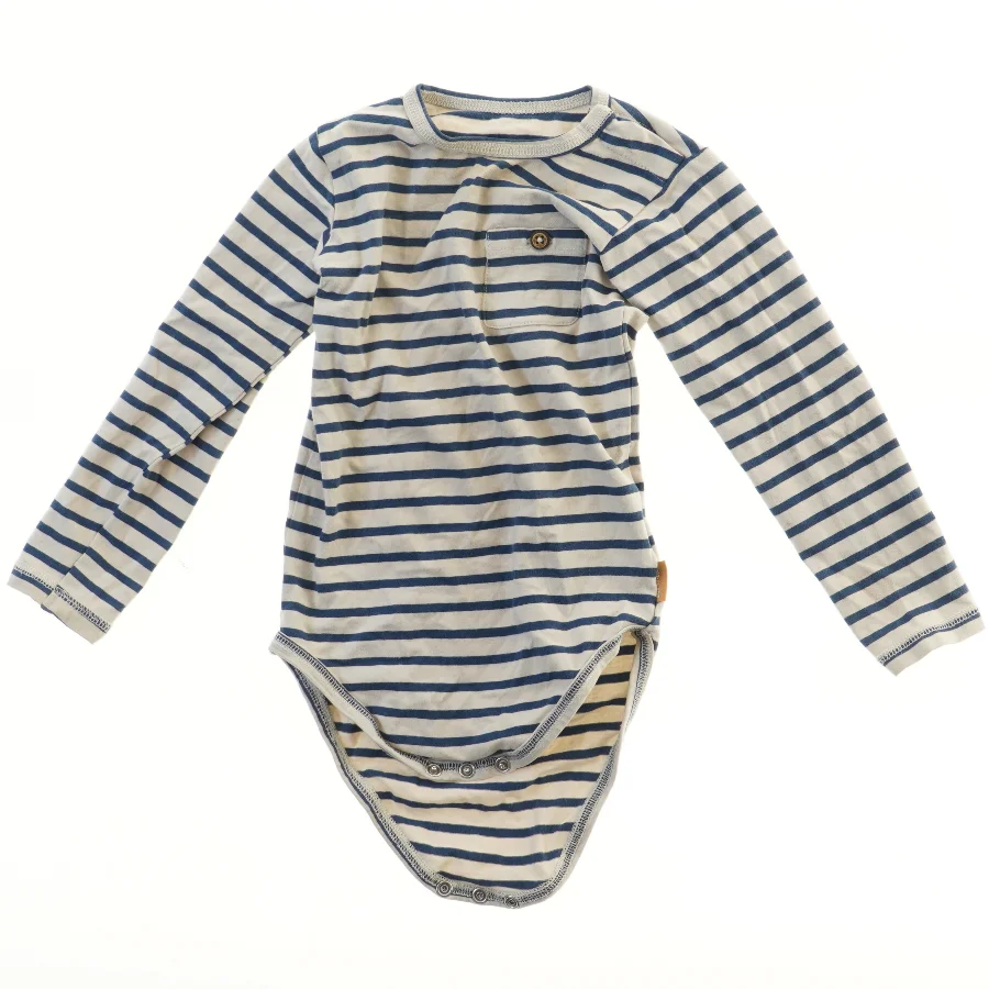 Langærmet stribet bodystocking fra Hust (str. 92)