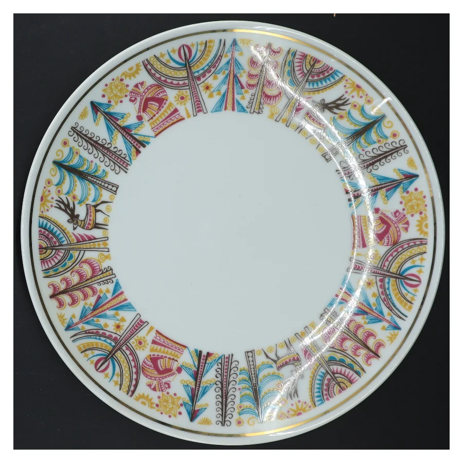 Tallerken med dekoration fra H&G (str. Ø 26 cm)