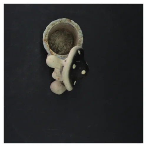 Keramik figur med urtepotte (str. 14x12 cm)