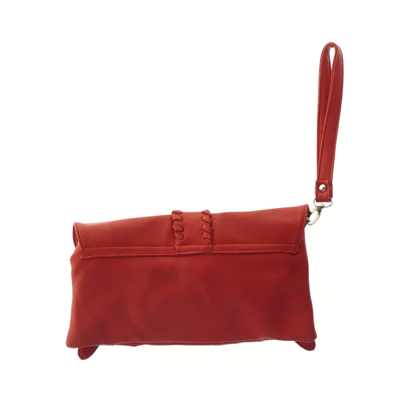 Rød clutch taske med håndledsrem fra Lill F (str. 15x29 cm)