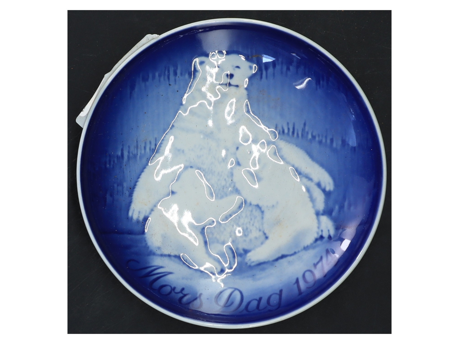 Bing & Grøndahl Mors Dag platte 1974 fra B&G (str. Ø 15 cm)
