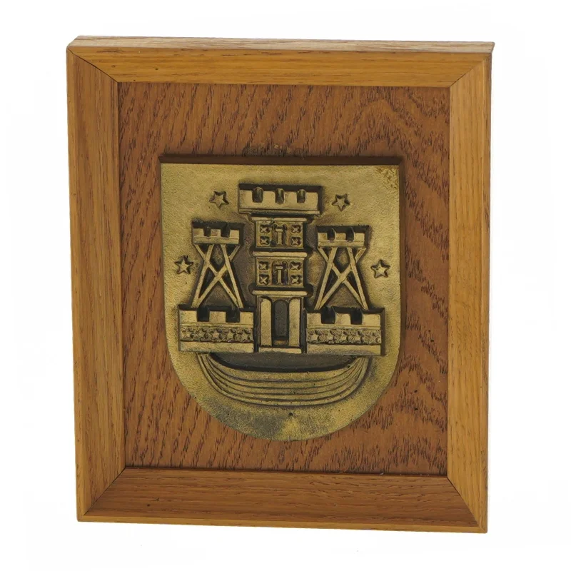 Dekorativt plakat af byvåben (str. 17,5x15 cm)