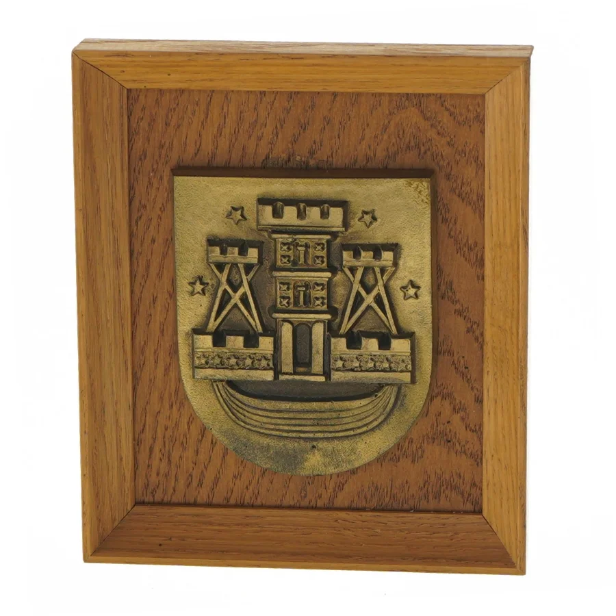 Dekorativt plakat af byvåben (str. 17,5x15 cm)