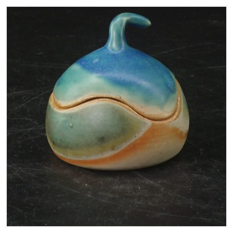 Keramisk skål med låg (str.  6x6 cm)