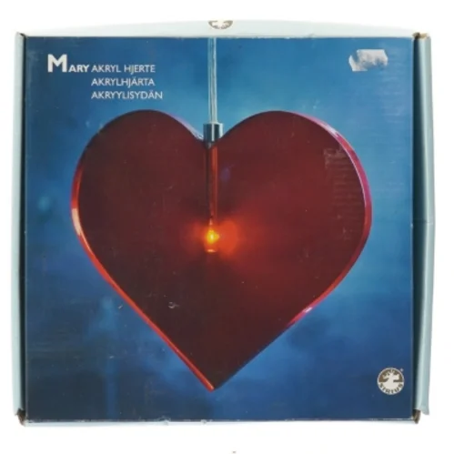 Akryl lysdekoration hjerte fra Sirius (str. 21x21 cm)