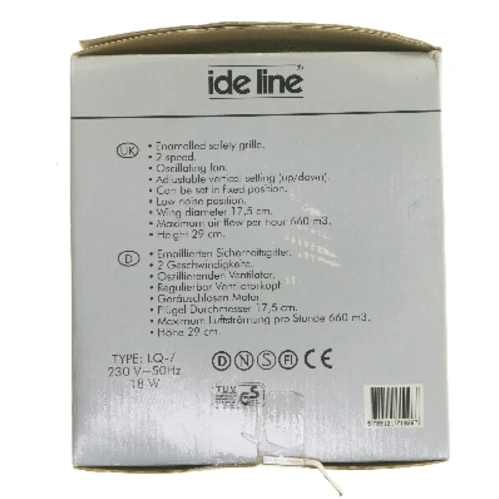 Bordventilator 21 cm fra Ide Line (str. Ø 21 cm)