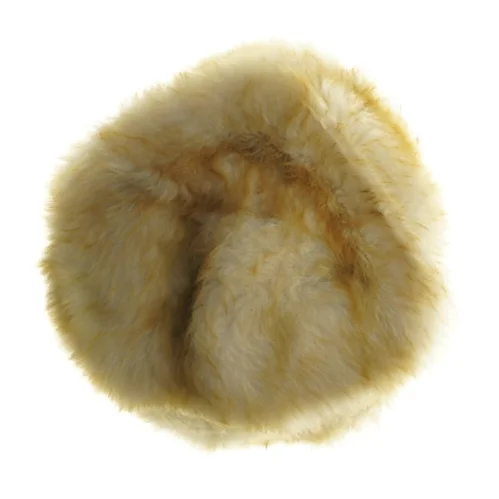 Rund pelsbeklædt seat pad (str. Ø 25 cm)