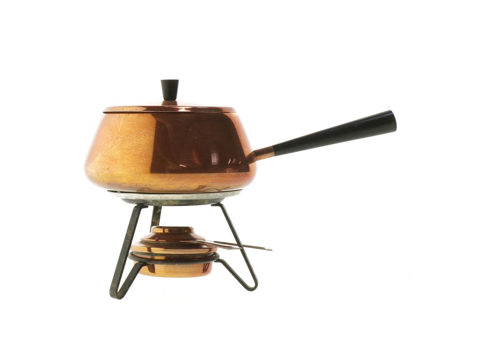 Kobber fonduegryde (str. Ø 18 cm)