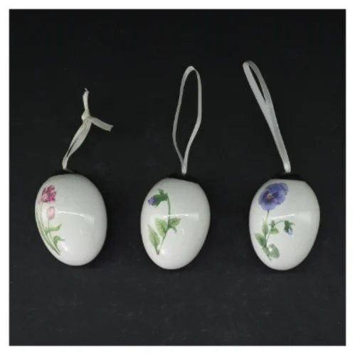 Royal copenhagen Porcelænsæg med blomster (str. 8 cm. 3 styk)