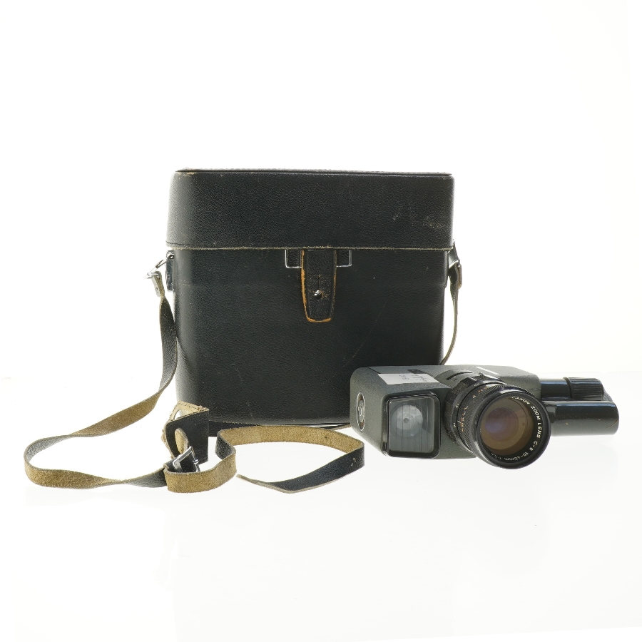 Vintage filmkamera med taske fra Canon (str. Kamera. 20 cm. taske. 23 x 22 cm)