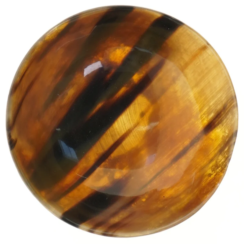 Dekorativ skål i ravfarvet glas (str. Ø 21x7 cm)