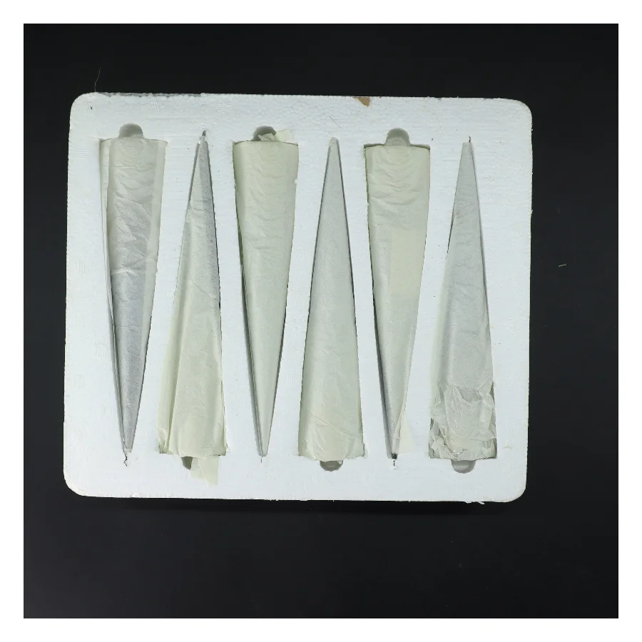 Glas julekegler (str. 6 stk 21,5 cm)