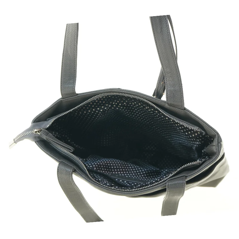 Grå skuldertaske (str. 39x38 cm)