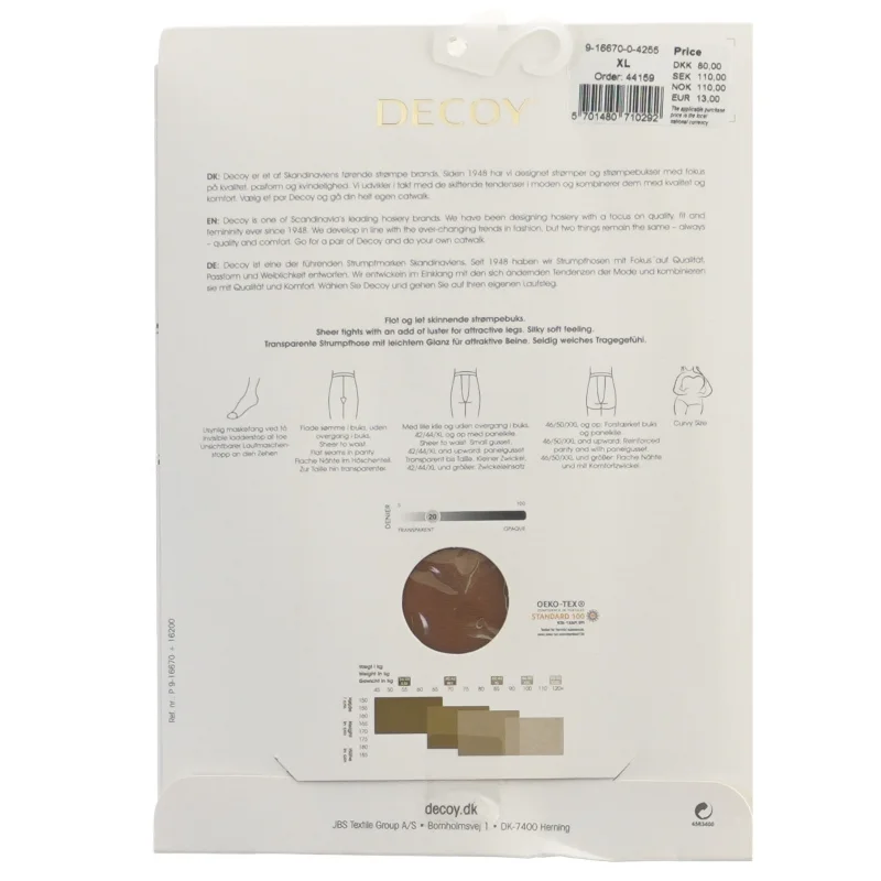 Strømpebukser fra Decoy XL fra Decoy (str. XL)