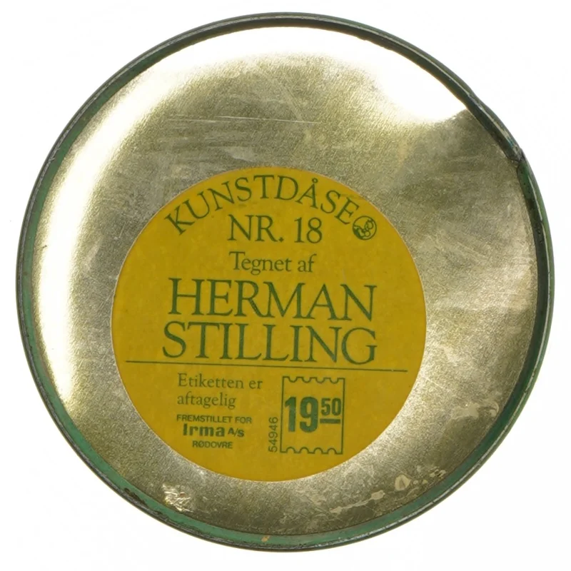 Kunstdåse (str. Ø. 11,5 cm. længde, 15 cm) fra Irma