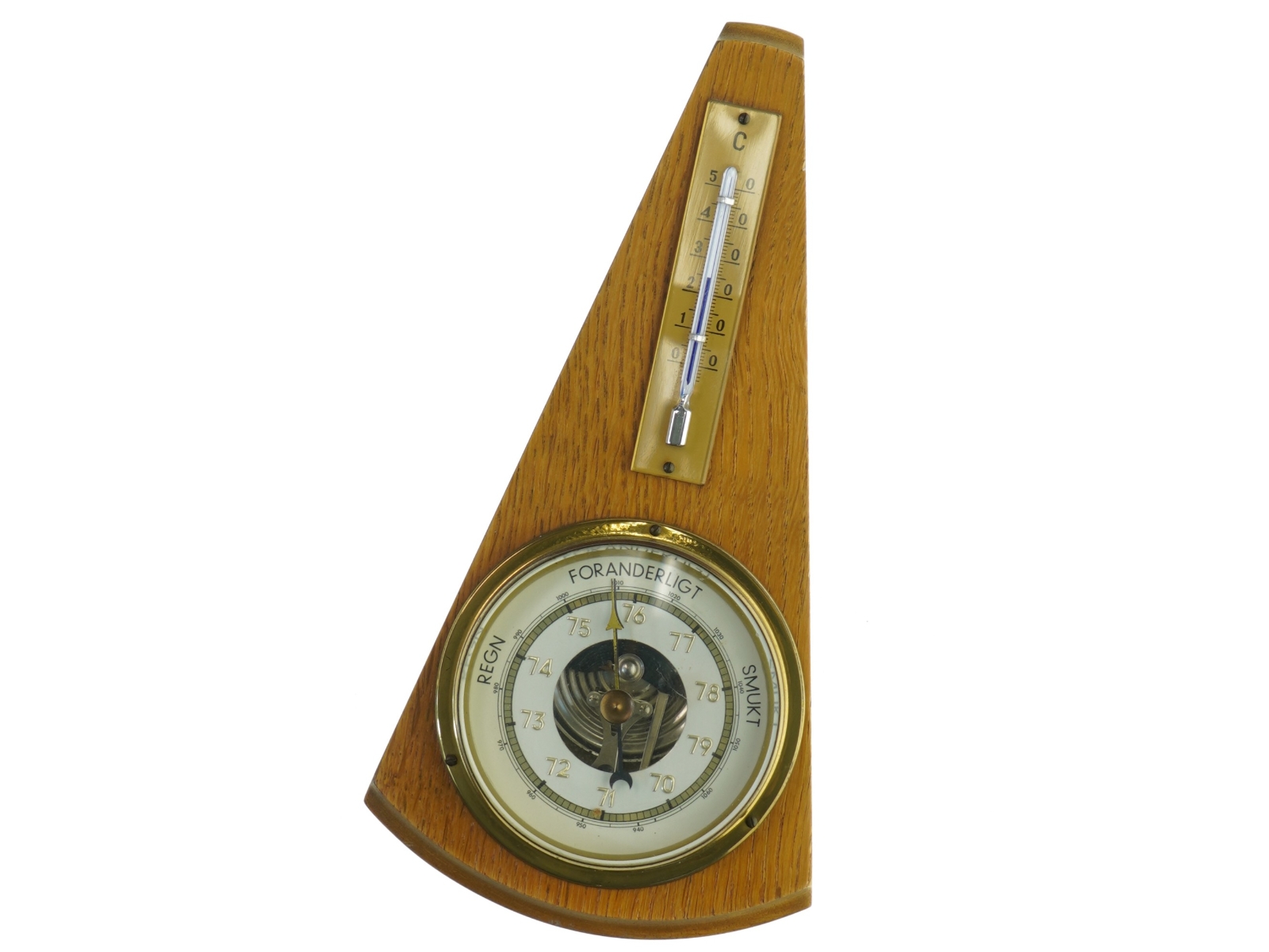 Vintage barometer med termometer