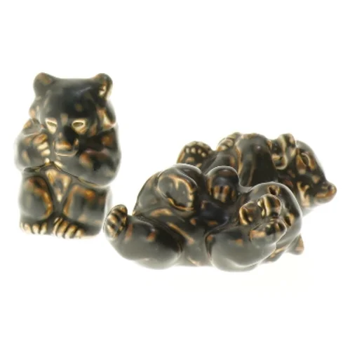 Keramik bjørnefigurer (str. 3 stk 10 cm) fra Royal Copenhagen