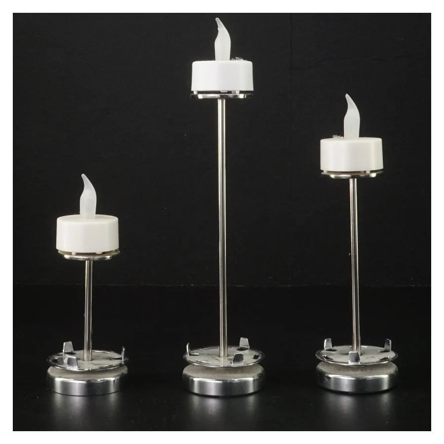 Sæt af elektroniske lysestager fra Herstal (str. 13-23 cm)