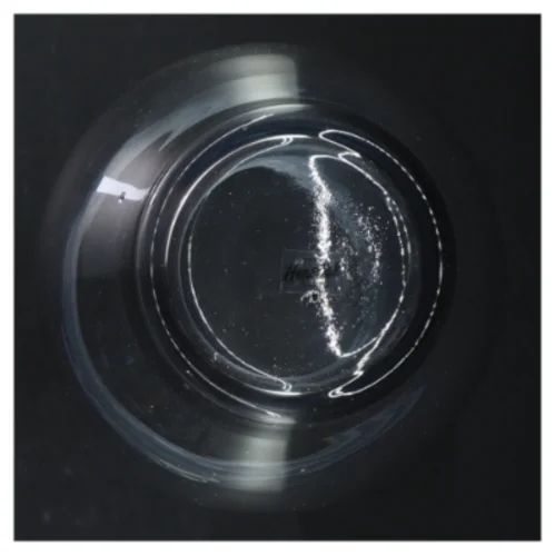 Gennemsigtig vase fra Herstal (str. H. 21 cm)