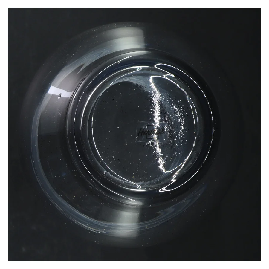 Gennemsigtig vase fra Herstal (str. H. 21 cm)