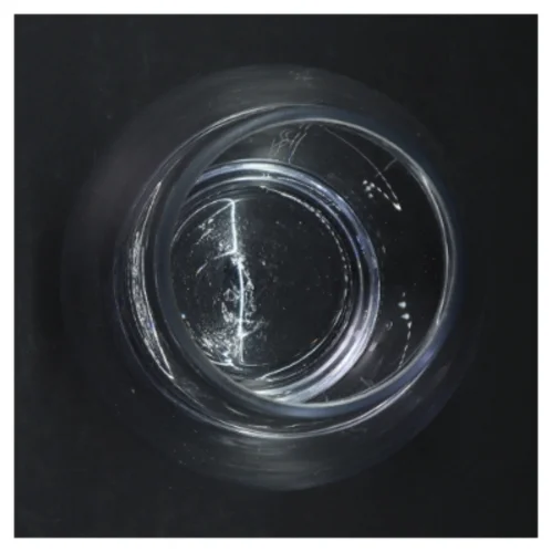 Gennemsigtig vase fra Herstal (str. H. 21 cm)