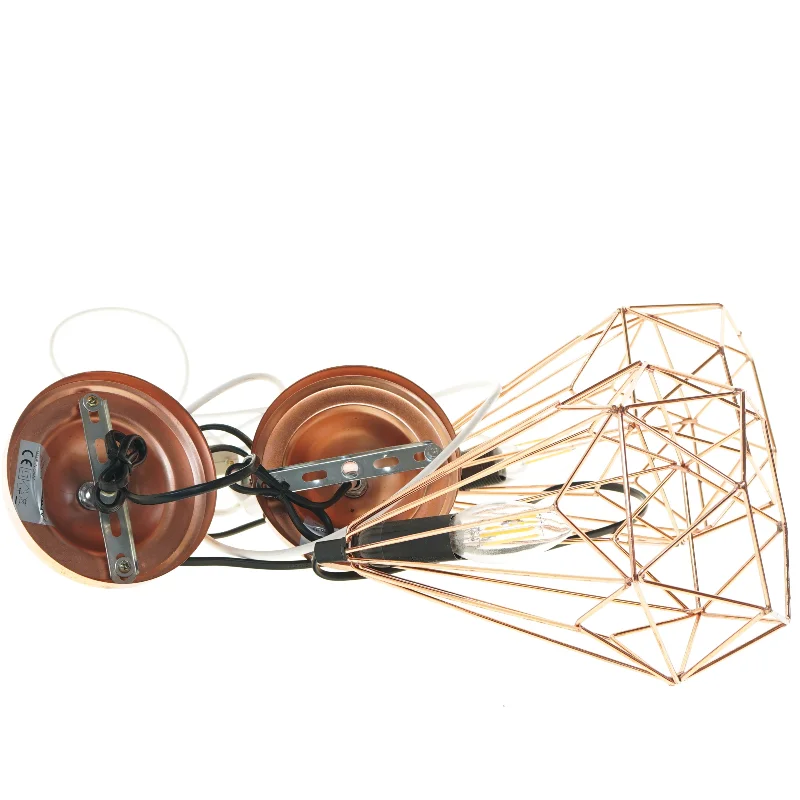 Kobber pendellamper fra Rohs (str. Ø 18x25 cm)