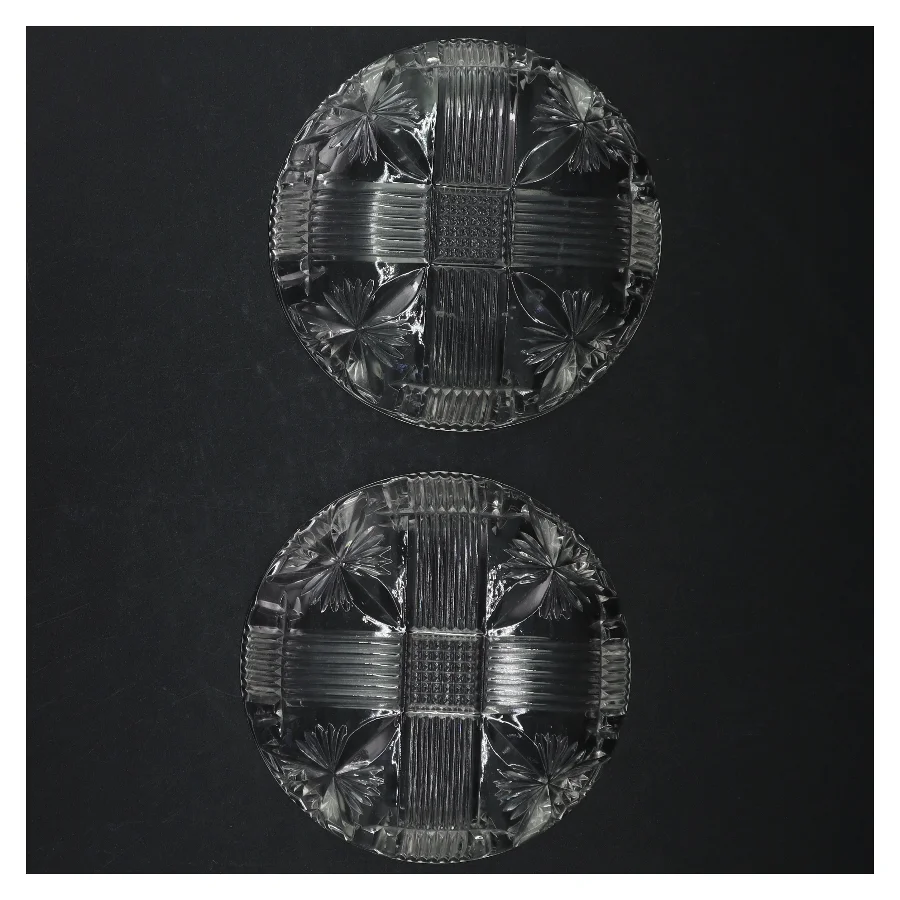 Glaskrystal assietter (str. Ø. 14,5 cm)