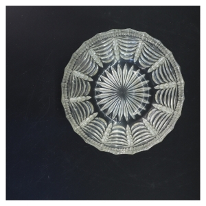 Klar krystal skål (str. 9x21 cm)