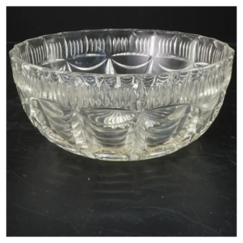 Klar krystal skål (str. 9x21 cm)