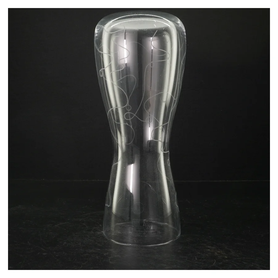 Gennemsigtig glasvase (str. Ø. 11 cm. længde, 30 cm)