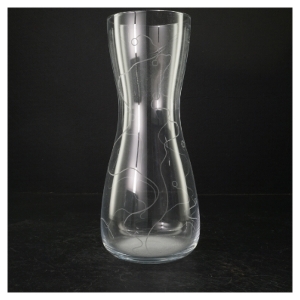 Gennemsigtig glasvase (str. Ø. 11 cm. længde, 30 cm)