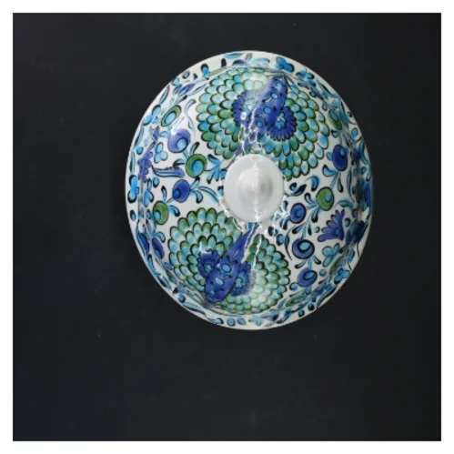 Keramisk skål med låg fra LAROS PHONOS (str. 20x19 cm)