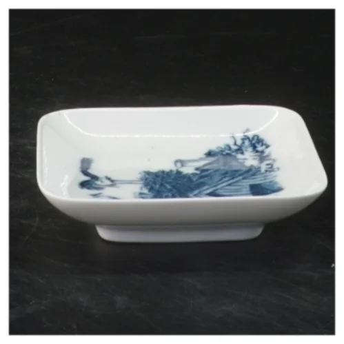 Porcelænsdekoration med storkemotiv fra Royal Copenhagen (str. 8x8x2 cm)