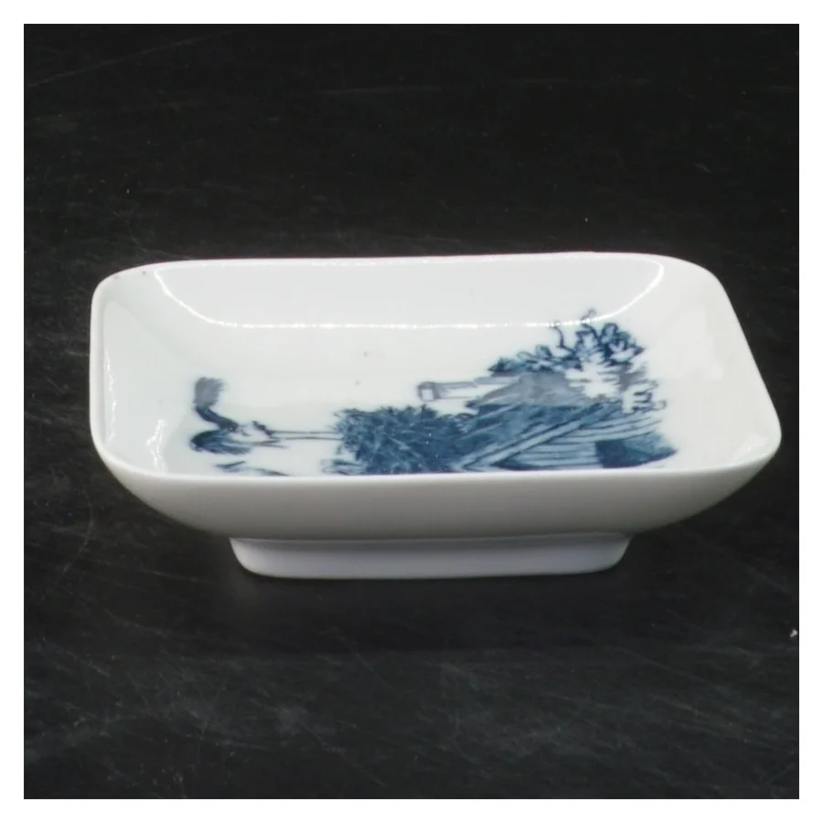 Porcelænsdekoration med storkemotiv fra Royal Copenhagen (str. 8x8x2 cm)