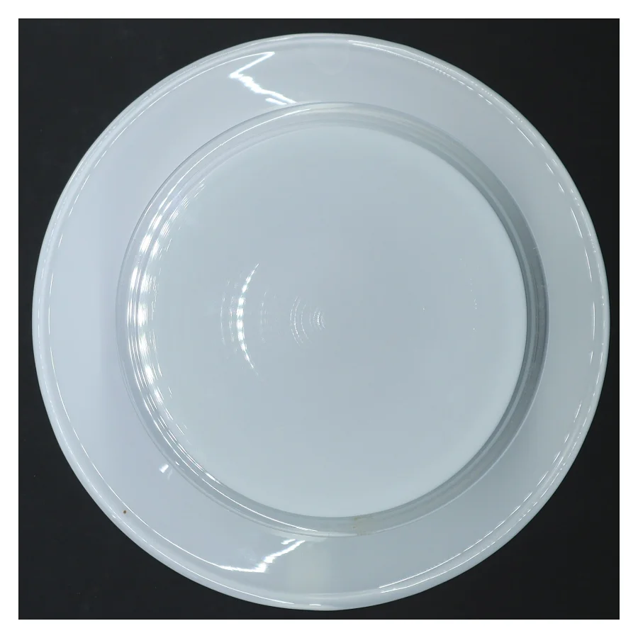 Hvid glasskål 19 cm fra Holmegaard (str. Ø 19 cm)