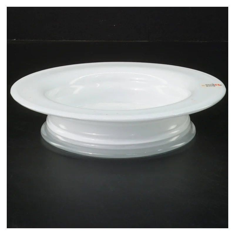 Hvid glasskål 19 cm fra Holmegaard (str. Ø 19 cm)