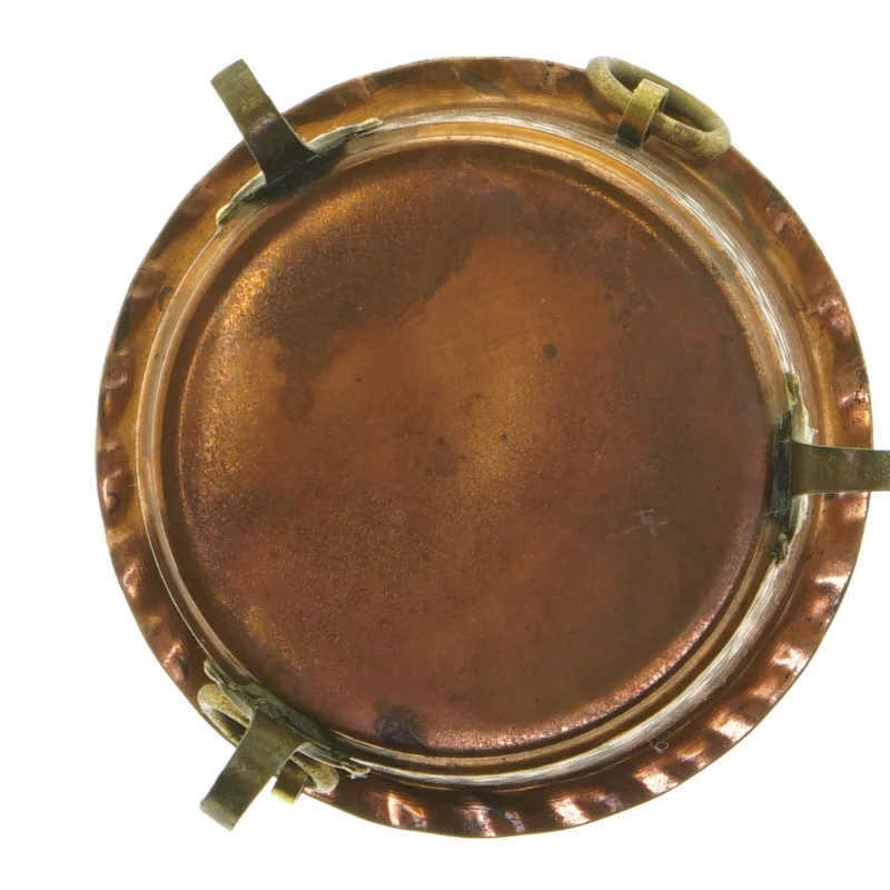 Kobberholder med dekoration (str. Ø 12 cm længde 9 cm)