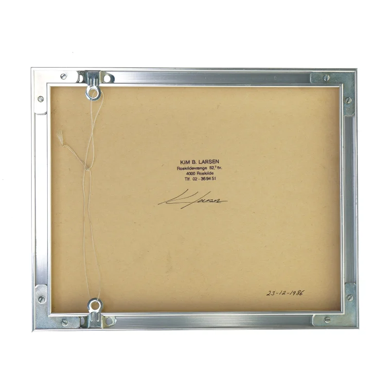 Indrammet abstrakt kunstværk (str. 27,5x22 cm)