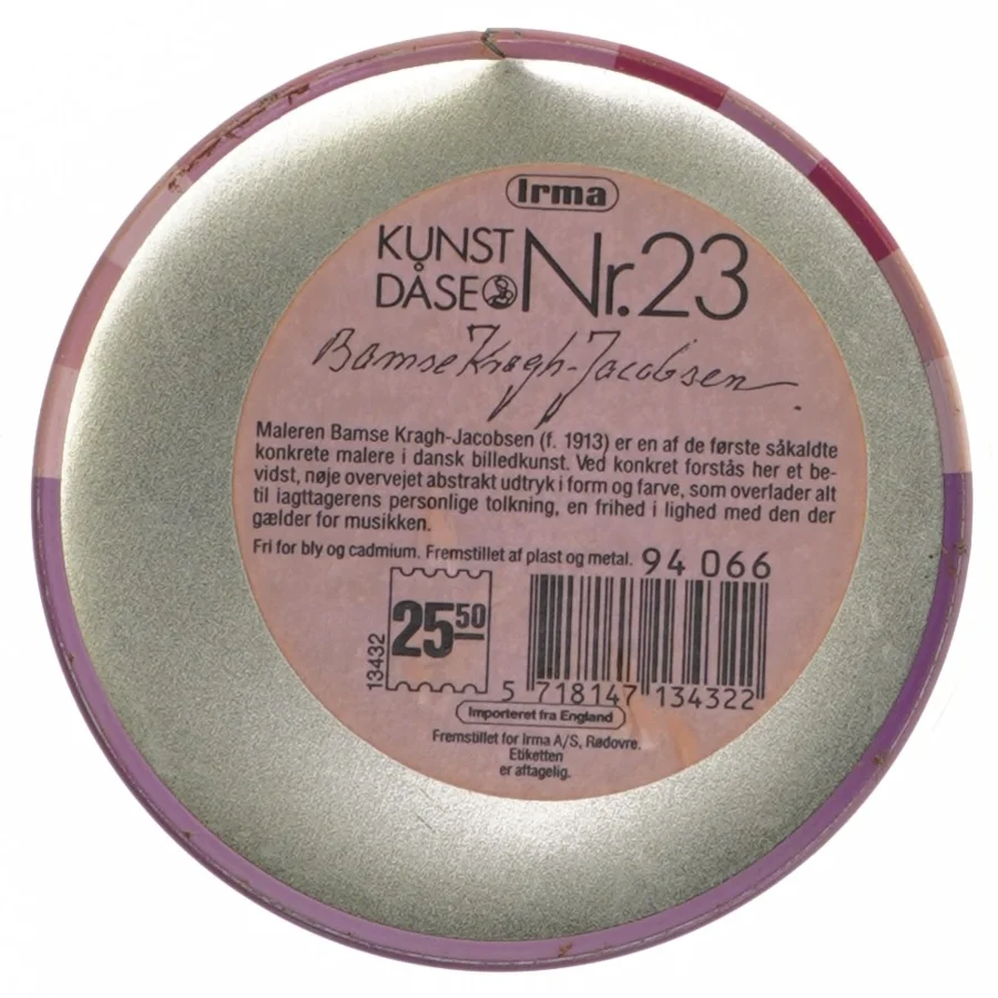 Kunstdåse (str. Ø. 11,5 cm. længde, 15 cm) fra Irma