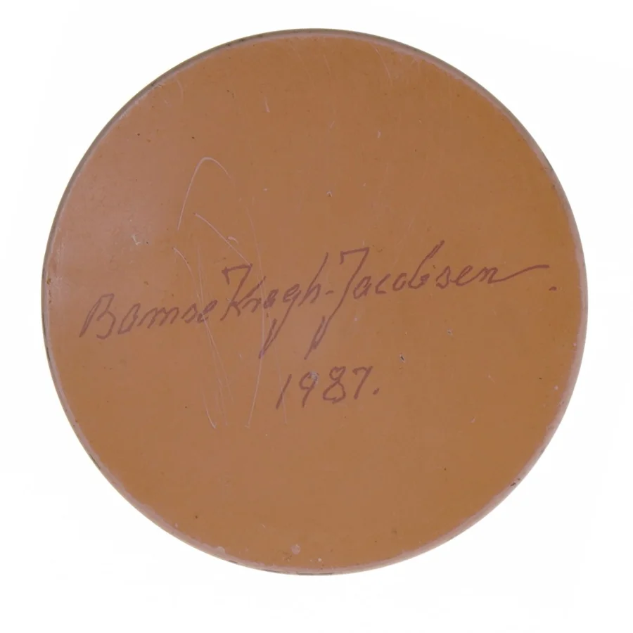 Kunstdåse (str. Ø. 11,5 cm. længde, 15 cm) fra Irma