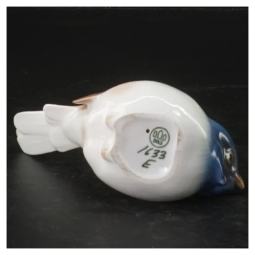 Porcelænsfigur af fugl fra B&G (str. Længde. 13 cm)