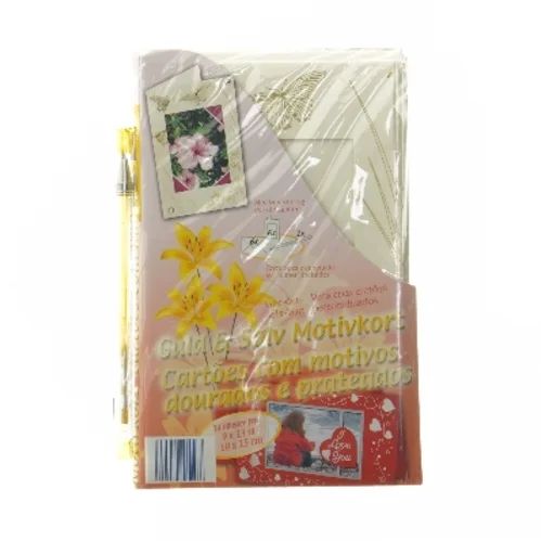 Gør-det-selv kortsæt med guldfarvet og sølvfarvet motiv fra Max Bringmann KG (str. 20x13,5 cm)