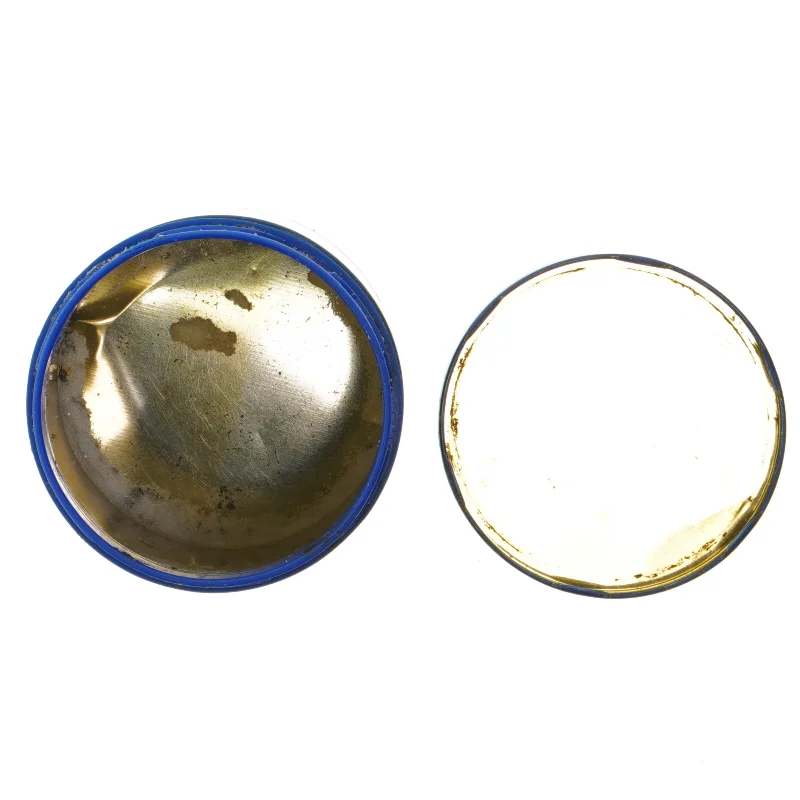 Dekorativ opbevaringsdåse med svampemotiv fra Irma (str. Ø. 11,5. cm. længde. 15 cm)