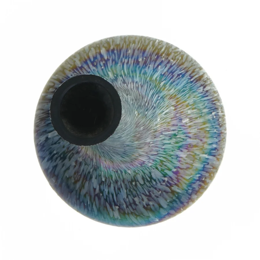 Farverig dekorationsvase (str. 29 cm)