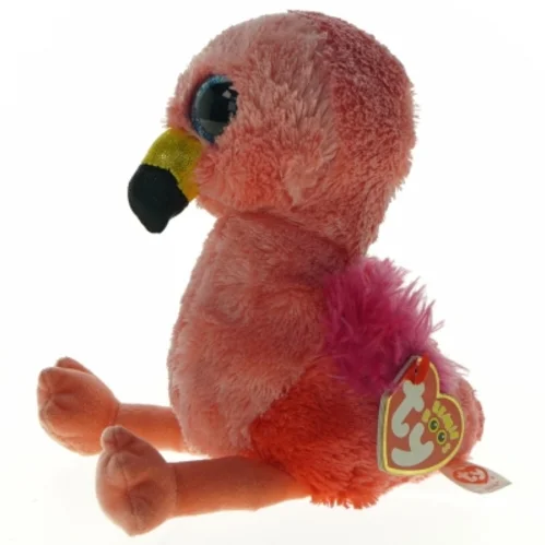 Lyserød tøjdyrsfugl fra Ty (str. 15 cm)