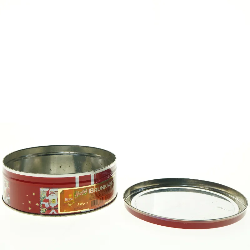 Vintage julekagedåse (str. Ø 19 cm)