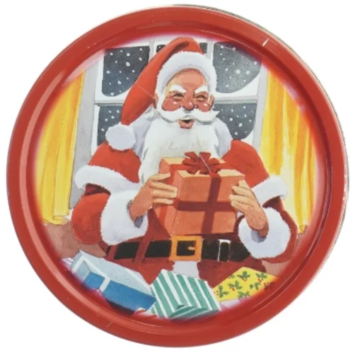 Vintage julekagedåse (str. Ø 19 cm)